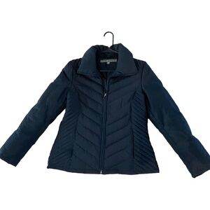 KENNETH COLE BLACK QUILTED DOWN/FEATHER JACKET SIZE M
